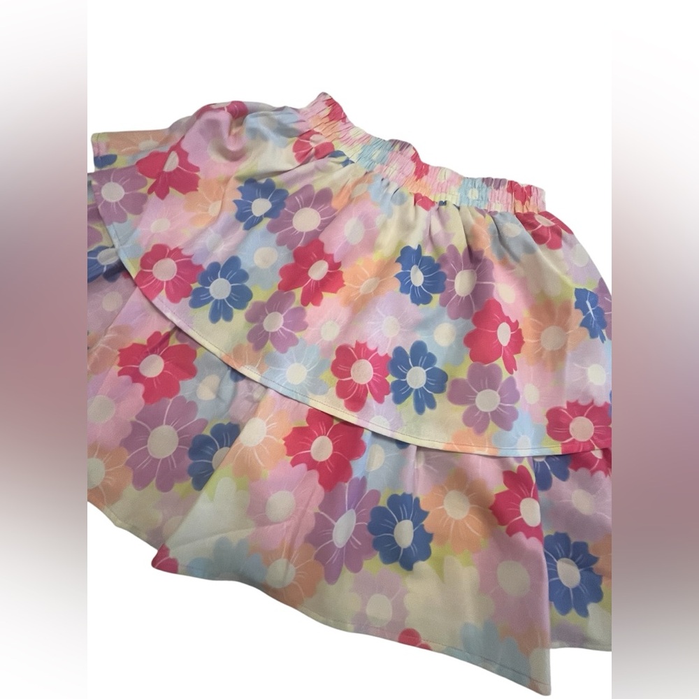 EUC SSYS 2 Piece Pastel Floral Skort and Top Size XS. - Picture 8 of 13